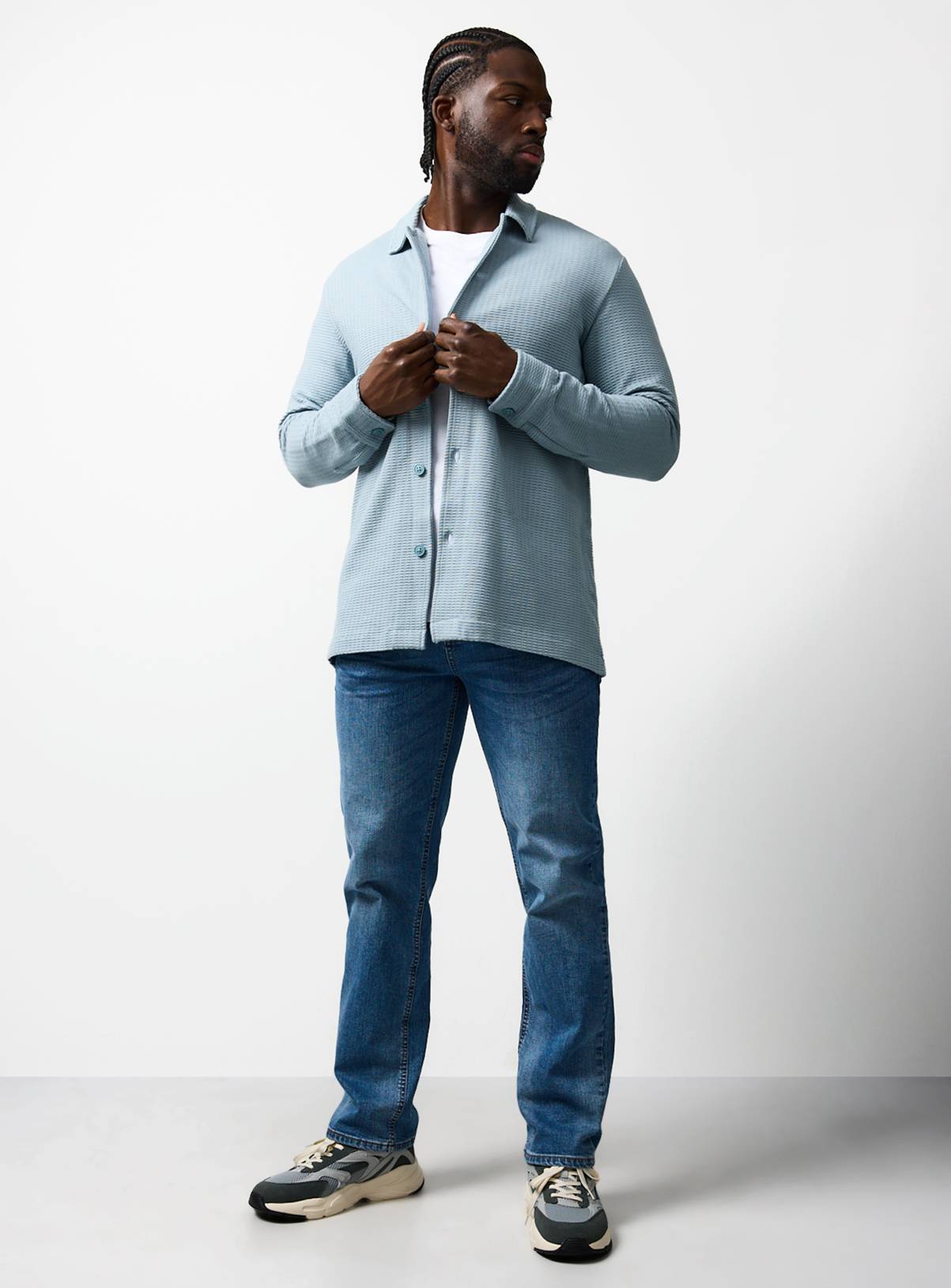 Light Blue Jersey Long Sleeve Shirt XXXL - Image 2